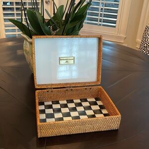 MacKenzie-Childs Black and White basket box